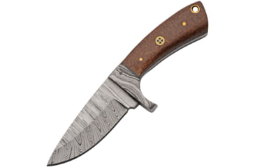 Image of Damascus Fixed Blade Brown Micarta, DM1424