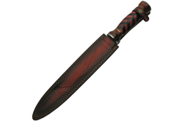 Image of Damascus Fixed Blade Red/Black