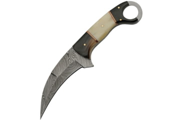Image of Damascus Karambit Horn/Bone