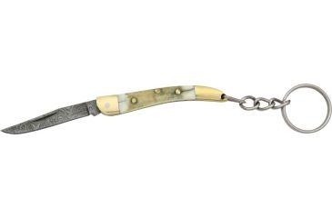 Image of Damascus Key Chain Folder Knife DM1025