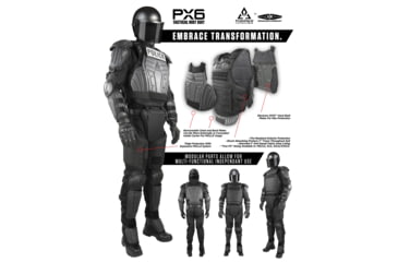 Image of Damascus Protective Gear Phenom6 PX6 Tactical Riot Suit, Black, Extra Large, PX6 -XL