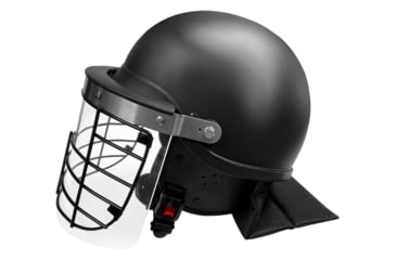 Image of Damascus Protective Gear Riot Control Helmet w/ Steel Grid, ABS Shell / PC Face Shield, Black, Small, DHG2-SM