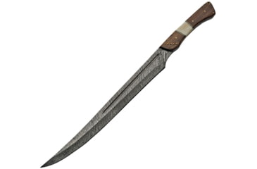 Image of Damascus Small Sword Damascus, 22in Overall, 15in Damascus Steel Blade, Walnut And Bone Handle, DM-5017