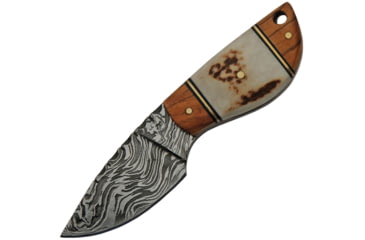 Image of Damascus Wild Stag Skinner Knife, 2.5 Damascus steel blade, Stag bone and olive wood handle, DM-1249