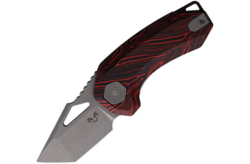Image of Damned Designs Oni Linerlock Damascus G10