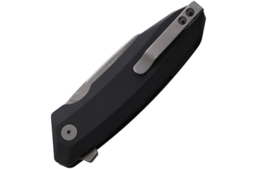 Image of Damned Designs Wraith Black G10 Tumbled Folding Knife, 4.75in Closed, 3.25in Tumbled 14C28N Sandvik Stainless Blade, Black G10 Handle, WRAITH-BLK-G10-14C28N-SW