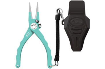 Image of Danco Admiral Series Pliers, 7.5in Overall, Teflon Coated 420 Stainless, Seafoam Green Rubberized Aluminum Handle, Rubber Sheath, PA75LS-RC-T-010