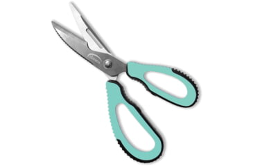 Image of Danco Seafoam Bait Shears, 9in Overall, 4.5in 304 Stainless Partially Serrated Blade, Seafoam Green Rubber Handle, BS9-SS-T-010