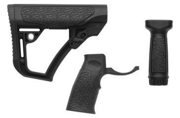Image of Daniel Defense Buttstock/Pistol Grip/Vertical Foregrip Combo Black, 28-102-06145-006