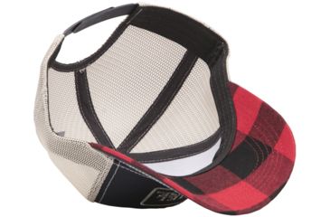 Image of Daniel Defense Georgia Trucker's Hat w/ Mesh and Logo, Red and Black Plaid, Navy/White, OS 14-044-21125