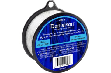 Image of Danielson Plus 7 Mono Nylon Line 8 lb, Clear, 418C-8