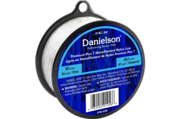 Image of Danielson Plus 7 Mono Nylon Line 80 lb, Clear, 418C-80