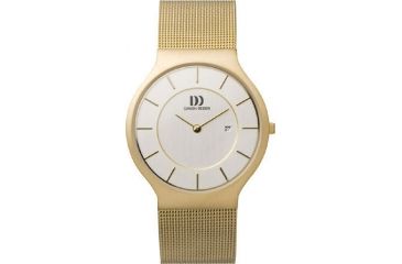 Image of Danish Design Iq05q732 Stainless Steel Mens Watch - Gold Band, Gold Case, White Face