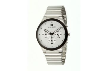 Image of Danish Design Iq62q885 Anna Gotha Mens Watch - Silver Steel Band, Black SS Case, Black/White Face