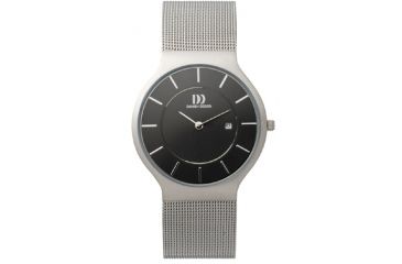 Image of Danish Design Iq63q732 Stainless Steel Mens Watch - Silver Mesh Band, Satin SS Case, Black Face