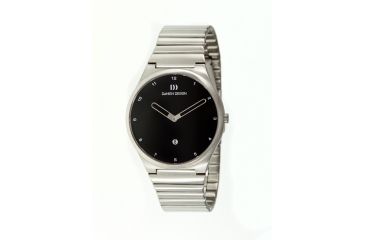 Image of Danish Design Iq63q884 Anna Gotha Mens Watch - Silver Steel Band, Black SS Case, Black Face