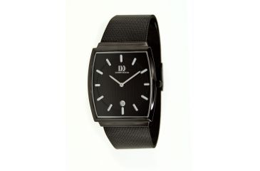 Image of Danish Design Iq64q900 Stainless Steel Watch - Black Mesh Band, Black SS Case, Black Face