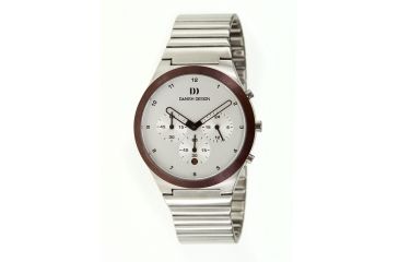 Image of Danish Design Iq68q885 Anna Gotha Mens Watch - Silver Steel Band, Pol SS Case, Brown/White Face