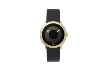 Image of Danish Design Iv11q770 Stainless Steel Mens Watch - Black Leather Band, Satin Gold Case, Black Face