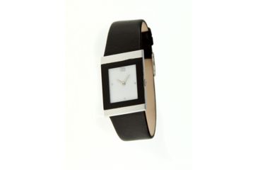 Image of Danish Design Iv12q897 Stainless Steel Mens Watch - Black Leather Band, Pol SS Case, Black/White Face