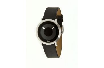Image of Danish Design Iv13q770 Stainless Steel Mens Watch - Black Leather Band, Pol SS Case, Black Face