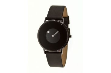 Image of Danish Design Iv14q748 Stainless Steel Mens Watch - Black Leather Band, Black SS Case, Black Face