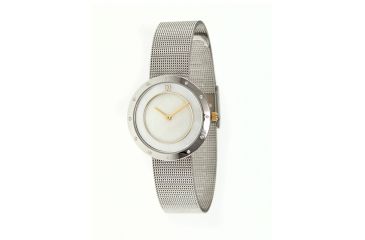 Image of Danish Design Iv65q899 Stainless Steel Ladies Watch - Silver Mesh Band, Pol SS Case, White Face