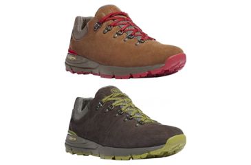 Image of Danner Mountain 600 Low Hiking Shoe - Men's, Brown/Red, Dark Brown/Lichen