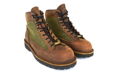 Image of Danner Ridge Hiking Boot - Men's-Dark Brown/Forest Green-Wide-8.5