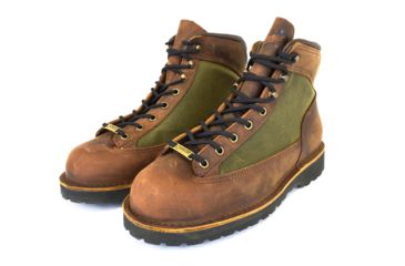 Image of Danner Ridge Hiking Boot - Men's-Dark Brown/Forest Green-Wide-8.5