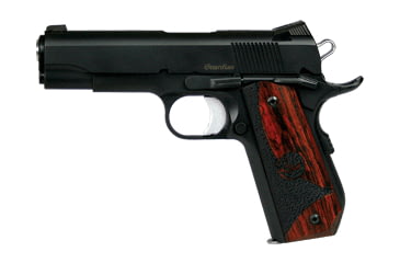 Image of Dan Wesson Guardian Pistol, .45 ACP, 4.25in barrel, matte black aluminum alloy frame, custom wood grip, recoil operated semi-automatic, tritium night sights, 8 round magazine, DW-GN-45-4.25-1-FRRMPG