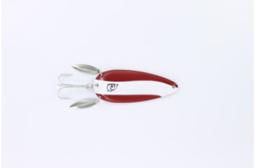Image of Dardevle Dardevlet Klicker Spoon, 2 7/8in, 3/4oz, Red/White Stripe, Nickel Back, 2716