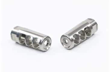 Image of Dark Hour Defense 3 Gun Muzzle Brake, 5.56mm, 1/2x28 Threads, Silver DH3G556