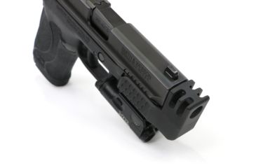 Image of Dark Hour Defense M&amp;P 380 EZ Compensated Stand Off Device w/Rail f/ Light Attachment, 6.5inX3.5inX2in, Black, DHMPSOD-EZ