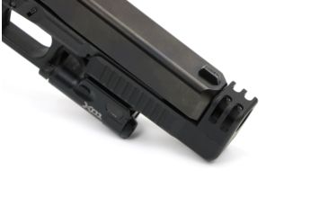Image of Dark Hour Defense Stand Off Device for Glock 34/35, Standard Size w/ Compensator &amp; Rail, Black DHGSOD-34CR