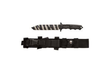 Image of Dark Ops Black Raven Tactical Knive, Stainless Steel Ctv2 7in Blade, Aramid Composite Handle, Urban Shark Finish, DOH188