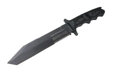 Image of Dark Ops Doh101the Black Raven Tactical Knife With Sheath Ticn Finish