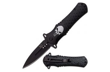 Image of Dark Side Blades Folding Blade, 4in, Stainless Steel Blade, Black Aluminum Handle DS-A014BK