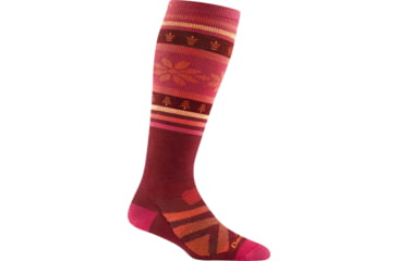 Image of Darn Tough Alpine OTC Lightweight Socks - Womens, Burgundy, Large, 8021-BURGUNDY-L-DARN