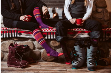 Image of Darn Tough Solstice Over-The-Calf Midweight w/ Cushion Ski Sock - Womens, Nightshade, Large, 8023-NIGHTSHADE-L-DARN