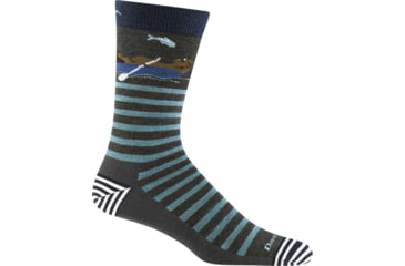 Image of Darn Tough Animal Haus Crew Lightweight Socks - Mens, Forest, Large, 6066_FOREST_L_DARN