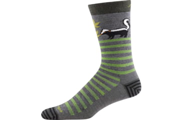Image of Darn Tough Animal Haus Crew Lightweight Sock - Mens, Gray, Large, 6066-GRAY-L-DARN