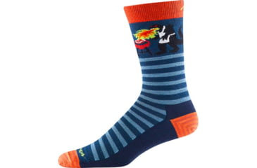 Image of Darn Tough Animal Haus Crew Lightweight Socks - Mens, Deep Water, Large, 6066-DEEP-WATER-L-DARN