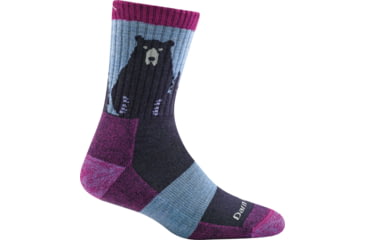 Image of Darn Tough Bear Town Micro Crew Light Cushion Sock - Womens, Purple, Large, 1970-PURPLE-L-DARN