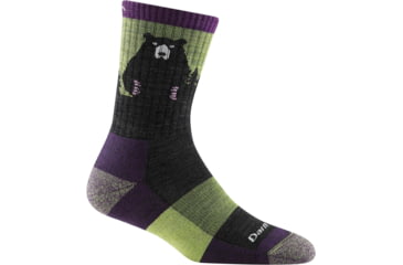 Image of Darn Tough Bear Town Micro Crew Lightweight Hiking Sock - Womens, Lime, Large, 1970-LIME-L-DARN
