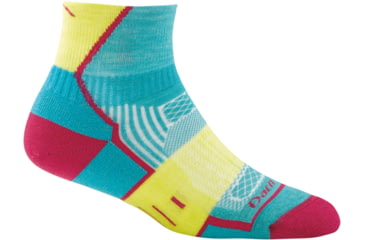 Image of Darn Tough BPM 1/4 Light Cushion Sock - Womens, Teal, Medium, 1798-TEAL-M-DARN