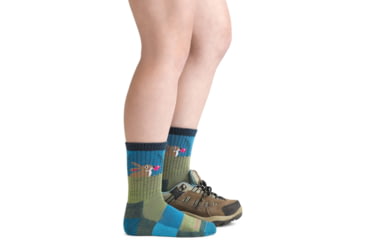Image of Darn Tough Bubble Bunny Jr. Micro Crew Lightweight Sock - Kids, Willow, Medium, 3032-WILLOW-M-DARN