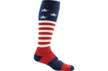 Image of Darn Tough Captain Stripe Over-the-Calf Light Sock - Mens, Stars And Stripes, Large, 1815-STARS-N-STRIPES-L