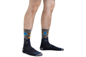 Image of Darn Tough CDT Micro Crew Lightweight Hiking Sock - Mens, Eclipse, Small, 1998-ECLIPSE-S-DARN