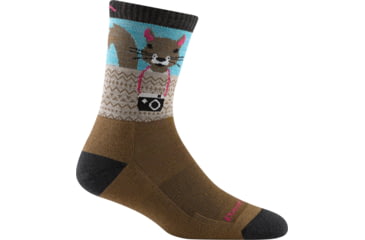 Image of Darn Tough Critter Club Micro Crew Lightweight Sock with Cushion - Womens, Acorn, Medium, 5001-ACORN-M-DARN